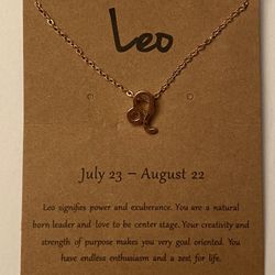 Fashion Gold Plate Leo Pendant Necklace 