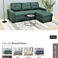 Cozy Green Couch (Free Delivery)