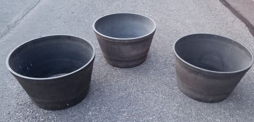 $20 Each Or $45 for ALL 3  PLANTER POTS  25" W x 15" H