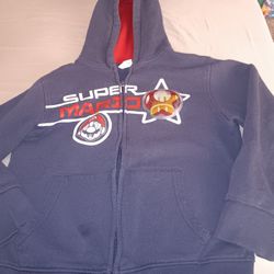 Boys Size 8, Super Mario Hooded Sweatshirt 