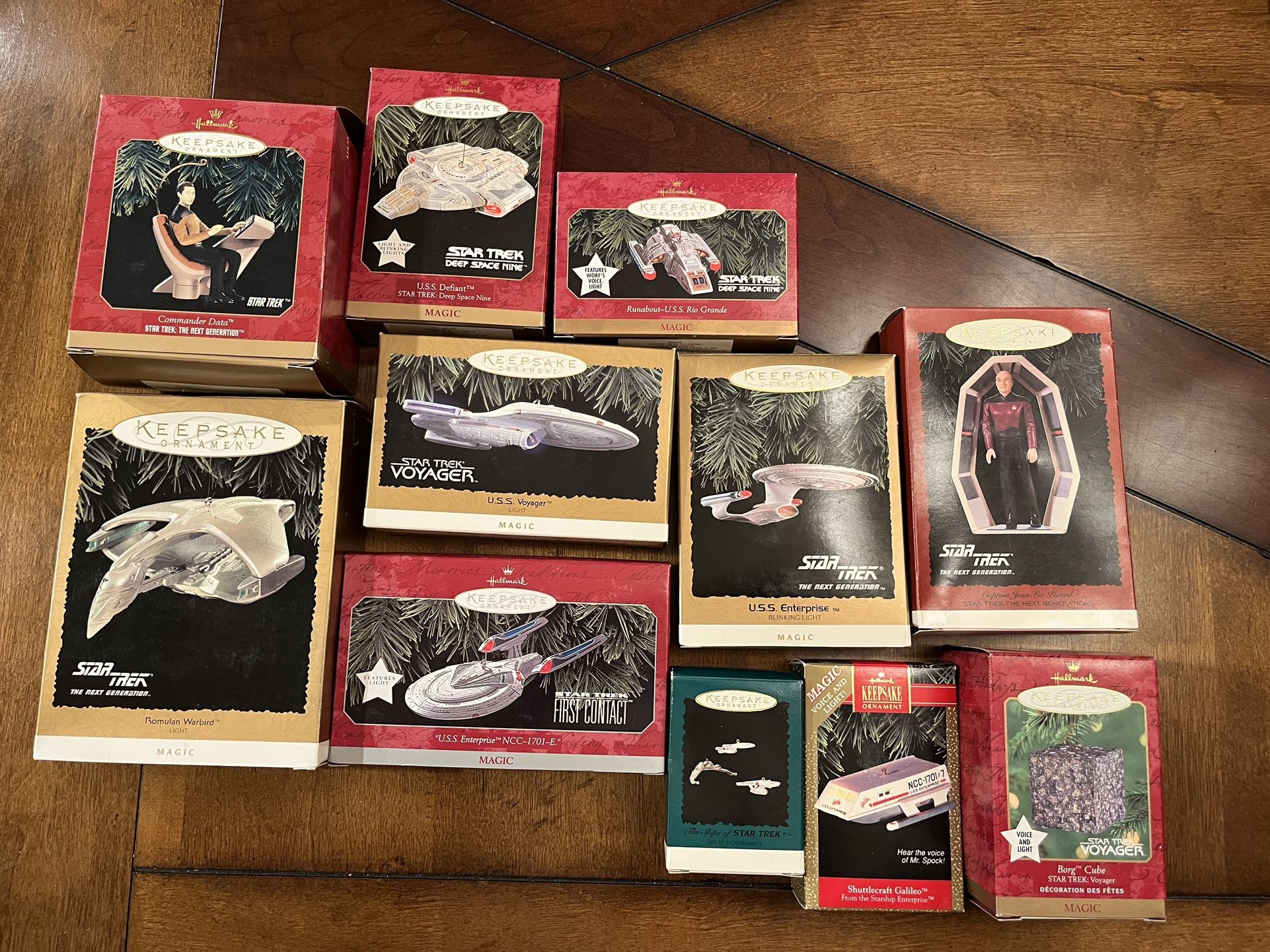 Vintage Hallmark Star Trek Christmas Ornaments