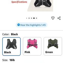 Weighted Vest 16LB