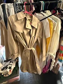 London Fog Tan Belted Trench Coat