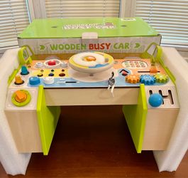 New Wooden Electronic Kids Busy Car