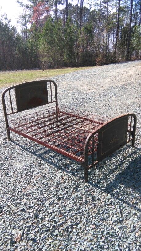 Antique Simmons Tin Bed Frame