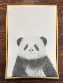 Sylvie Panda Framed Canvas by Simon Te Tai Gray