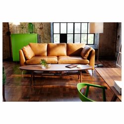 IKEA STOCKHOLM Sofa in Seglora natural leather. Originally $2,499.