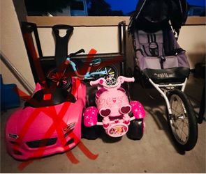 UPDATE – Princess Ride-On + Jogging Stroller $15