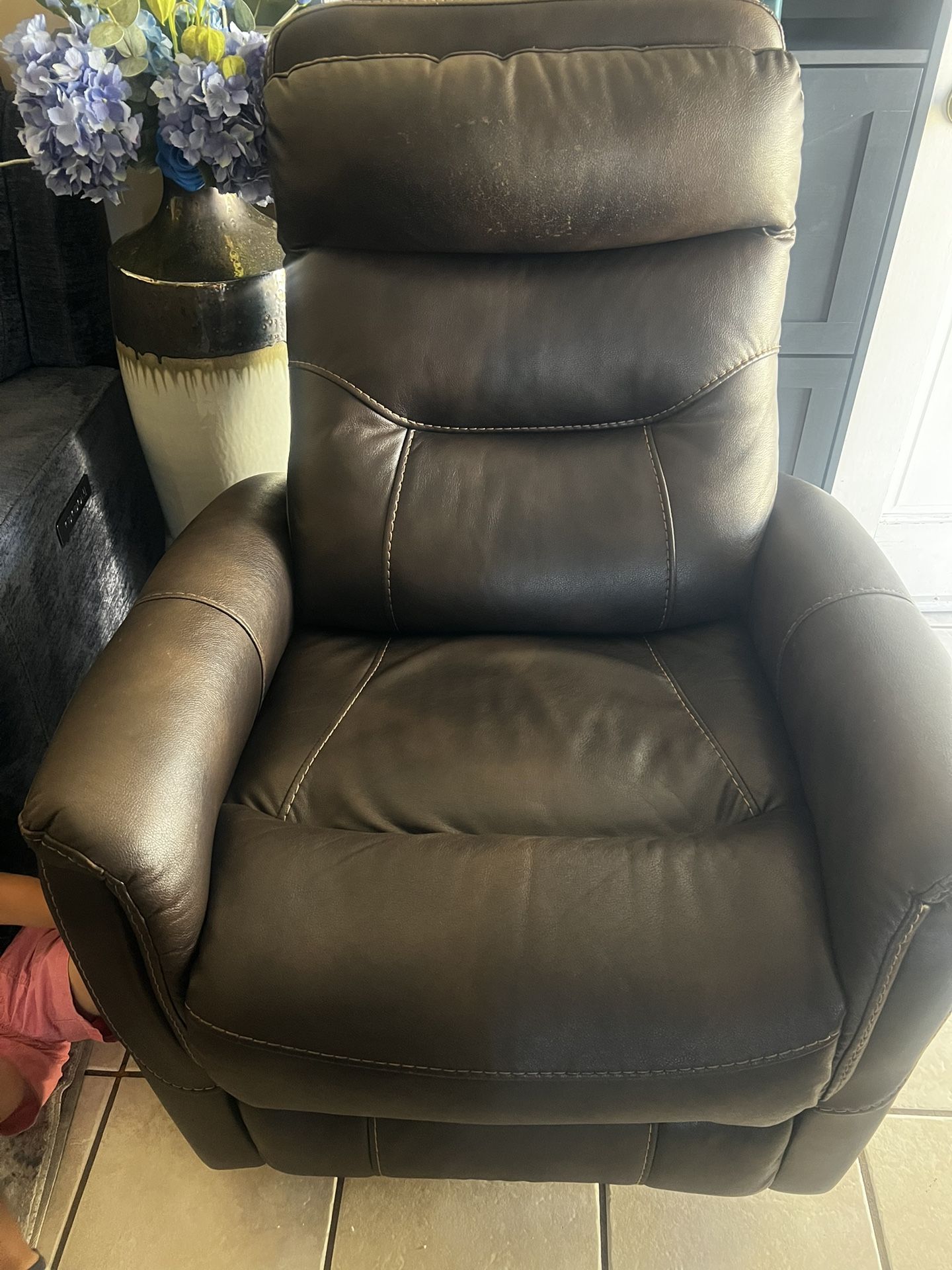 Faux Leather Recliner 