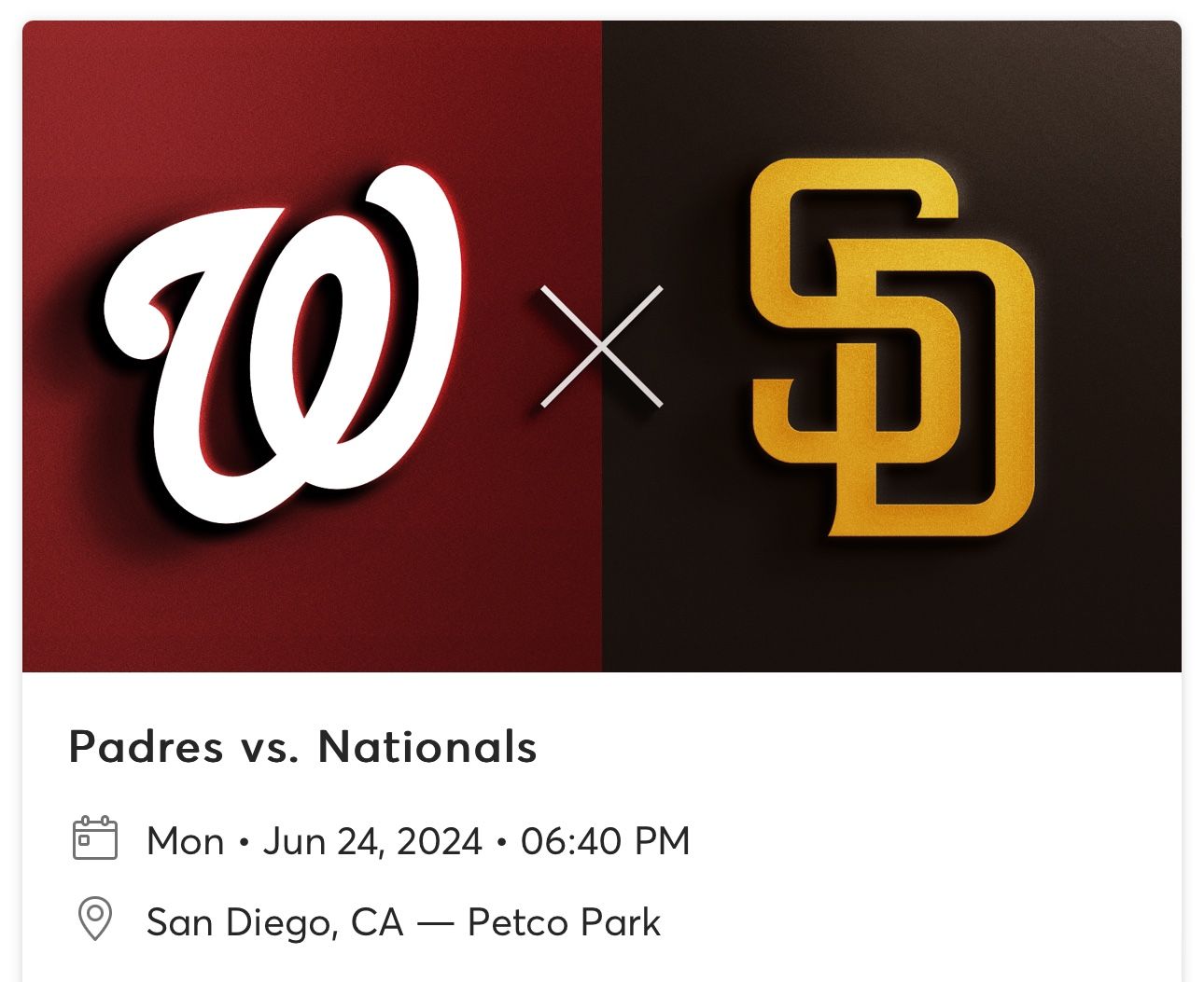 Padres Vs Nationals