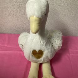 GOFFA International Plush White & Gold Swan Stuffed Animals Plush Toys Swan Plushies