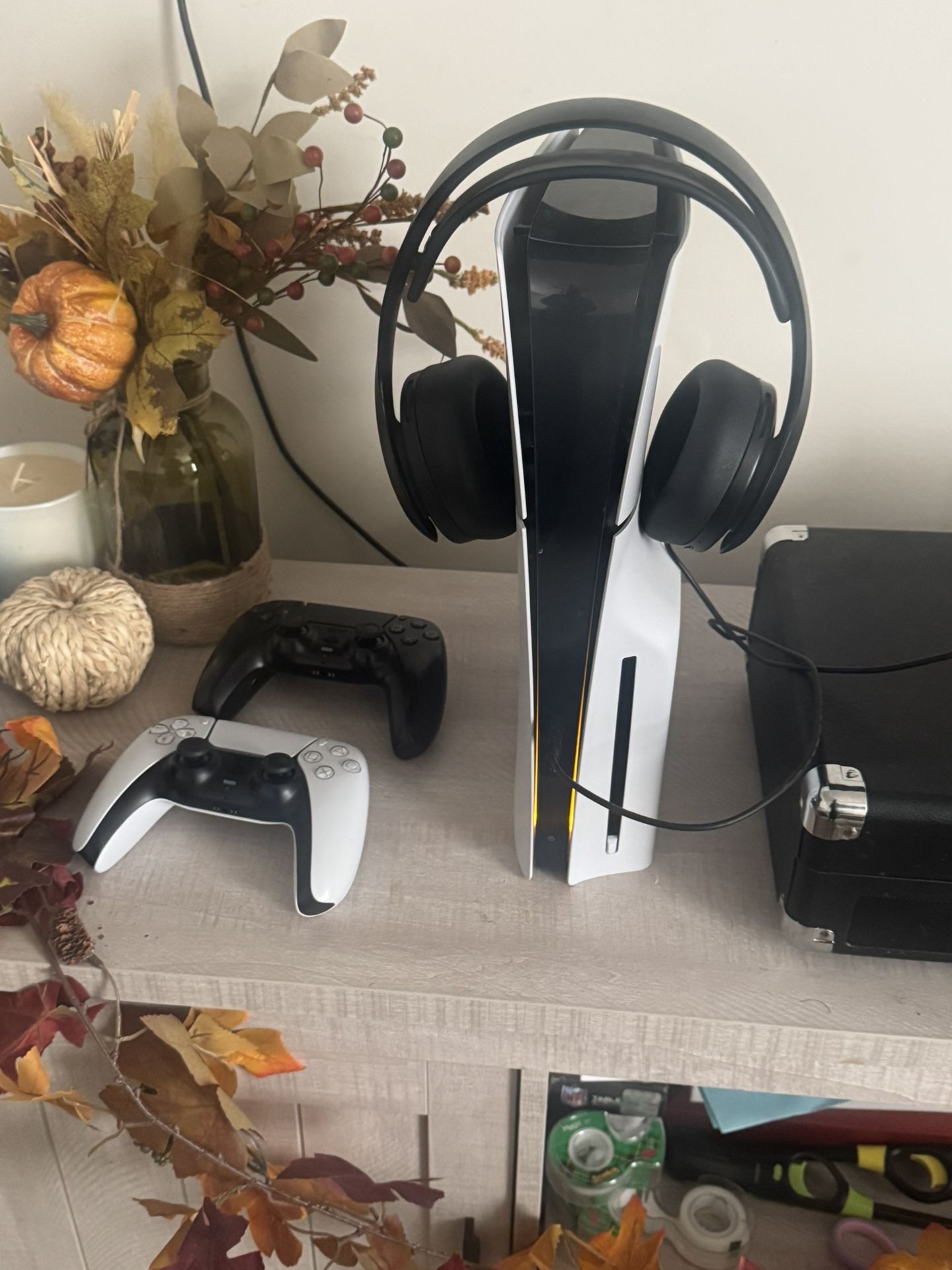 PS5, 2 Controllers, & Bluetooth Headset