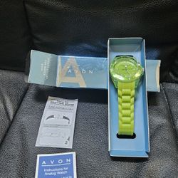 NIB Lime Green Sporty Fun Watch By Avon $20 OBO