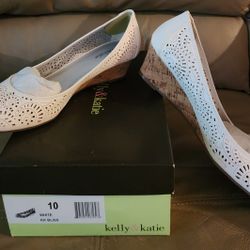 Kelly & Katie Cork Wedge Shoes/Size 10