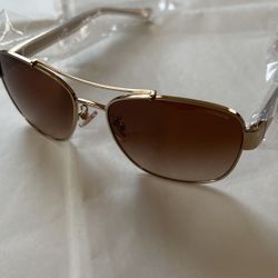 Coach Sunglass Gold and Brown Color