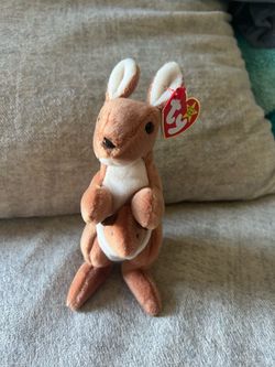 Ty Beanie Baby Pouch Kangaroo Plush Beanbag 1996 Vintage Retired