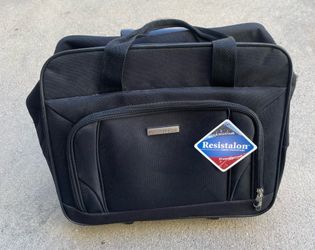 Protege Black Messenger Bag With Wheels Luggage Case Carry On brand new with tag