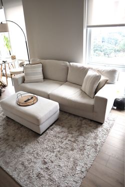 Maggie Birch Sofa and Ottoman
