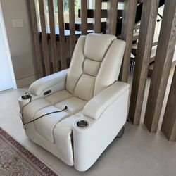 White Recliner Chair 