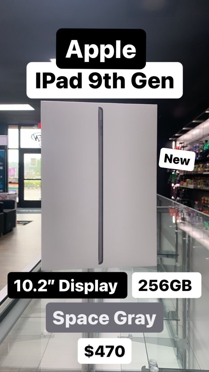 iPad 9th Generation 256GB Storage Space Gray New