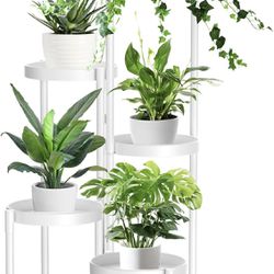 5 Tier Metal Plant Stand Shelf, Rustproof Corner Flower Pot Holder Stand