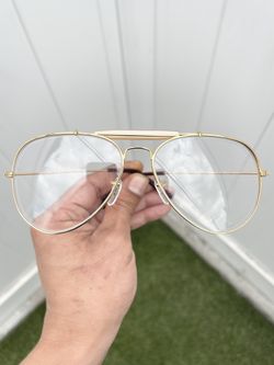 New With Tags Ray Ban Outdoorsman 2 RB3029 Gold Clear Lens Size 62/14