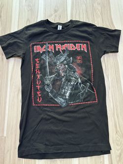 Iron Maiden "Senjutsu" T-Shirt Men's Size SM Band 2021 Album Samurai Eddie Black