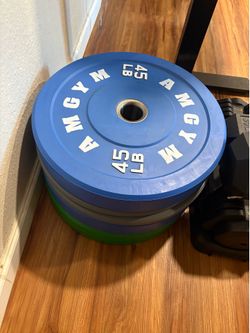 Bumper plates 10, 25, 45lbs