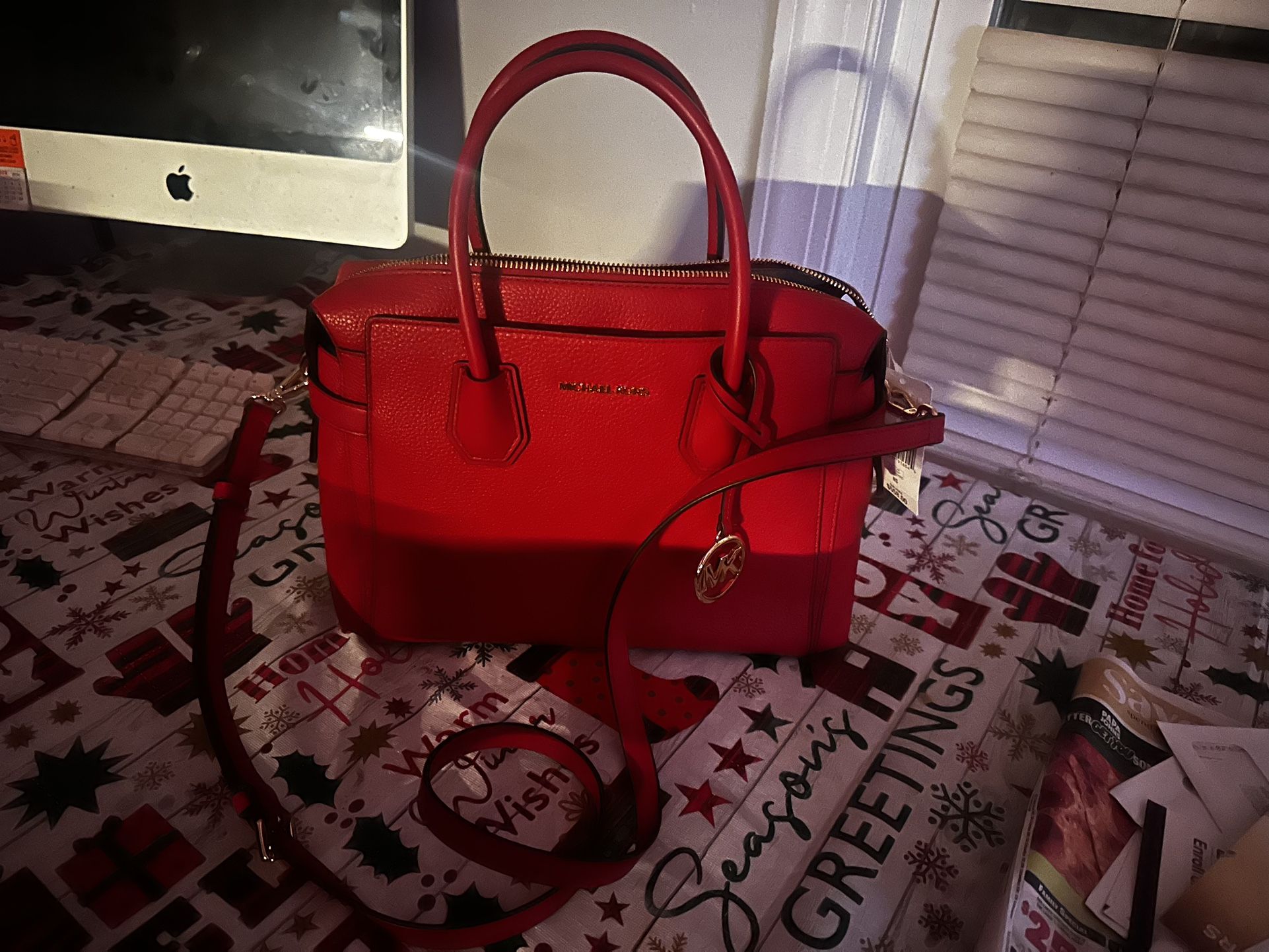 new MK bag red