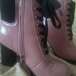 Pink Combat Boots