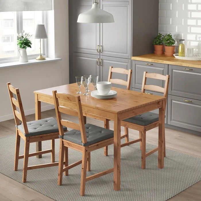 Dining Table Set (Table + 4 Chairs + 4 Cushions)