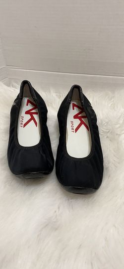 Anne Klein Dax 7 Black Scrunch Wedge Shoes