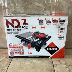 RUBI ND 7” Max Table Tile Cutting Saw / New In Box