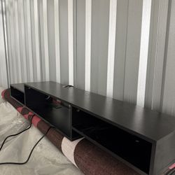 Rolanstar TV Stand with Power Outlet, 71" Floating TV Stand, Wall Mounted Media Console for 43/50 / 55/60 inches TV, Entertainment Storage Shelf for L