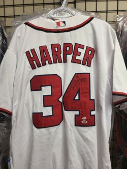 Bryce Harper Signed,PSA-Certified Nationals Jersey