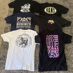Men's Vans Tee's Size Medium $4 Each