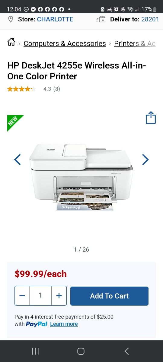 All In One Hp Printer,copy,fax