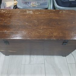 Large Heavy Wood Chest