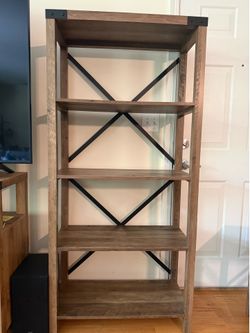 Rustic oak bookshelf