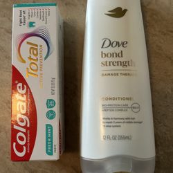 Personal Hygiene Bundle Colgate Total and Dove bond Strength Conditioner ($5 for both)