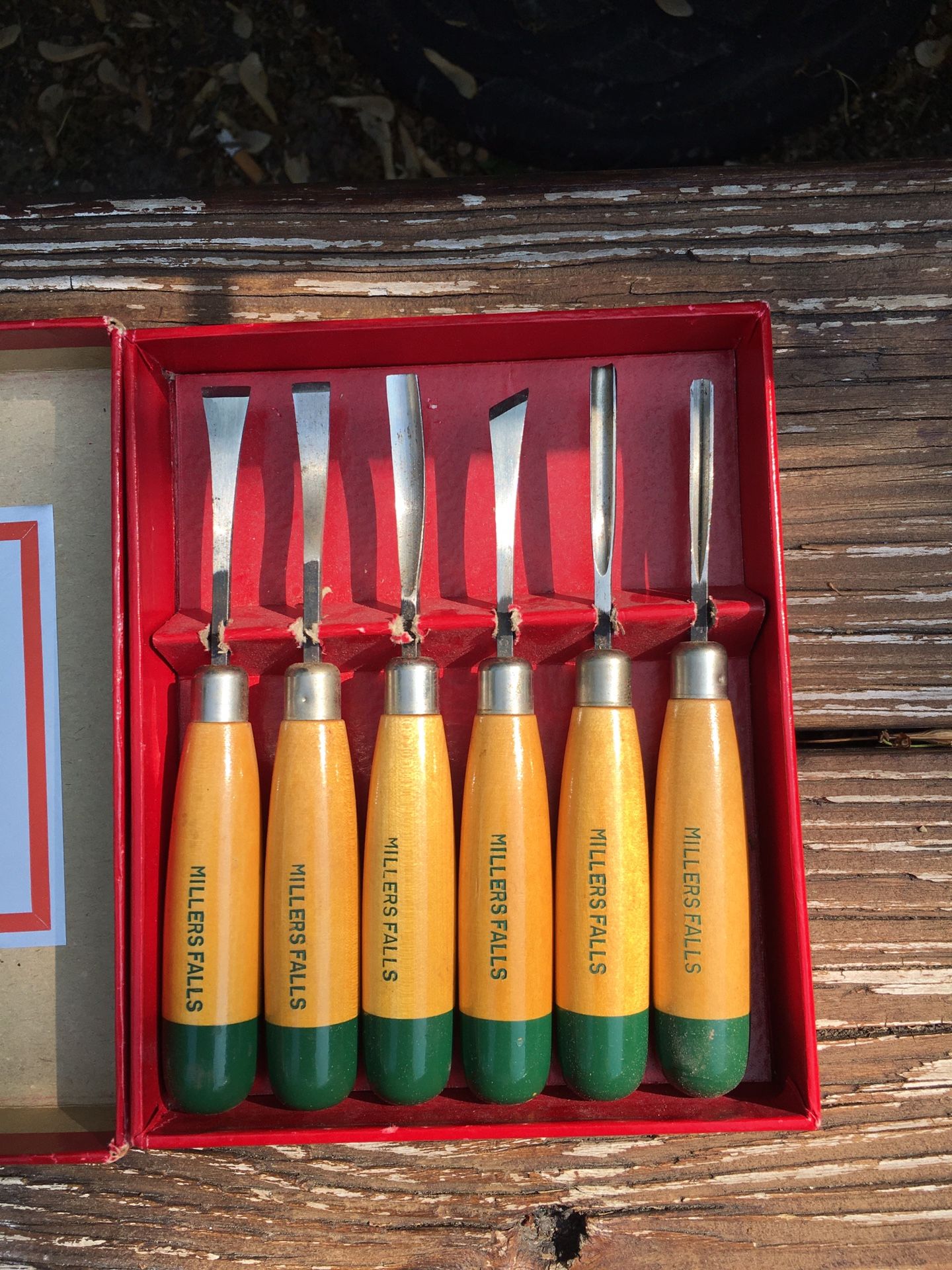 Vintage Millers Falls Tools Wood Carving Set #106