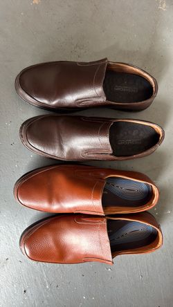 Men's Leather Slip-On Dress Loafers – 2 Pairs