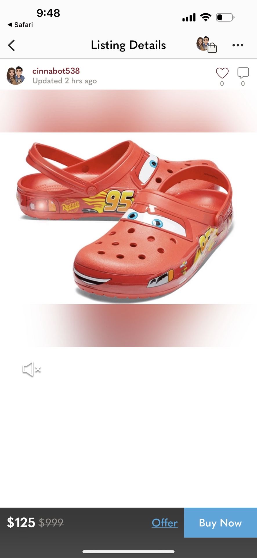 Crocs Classic Lightning McQueen Clog - Little Kid - Red Size: 13 (these Are For Kids)
