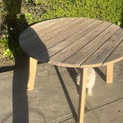Round Wood Table