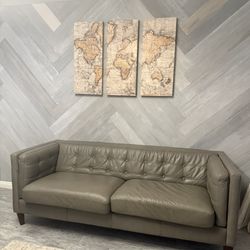 Two Piece Living Spaces Leather Couches