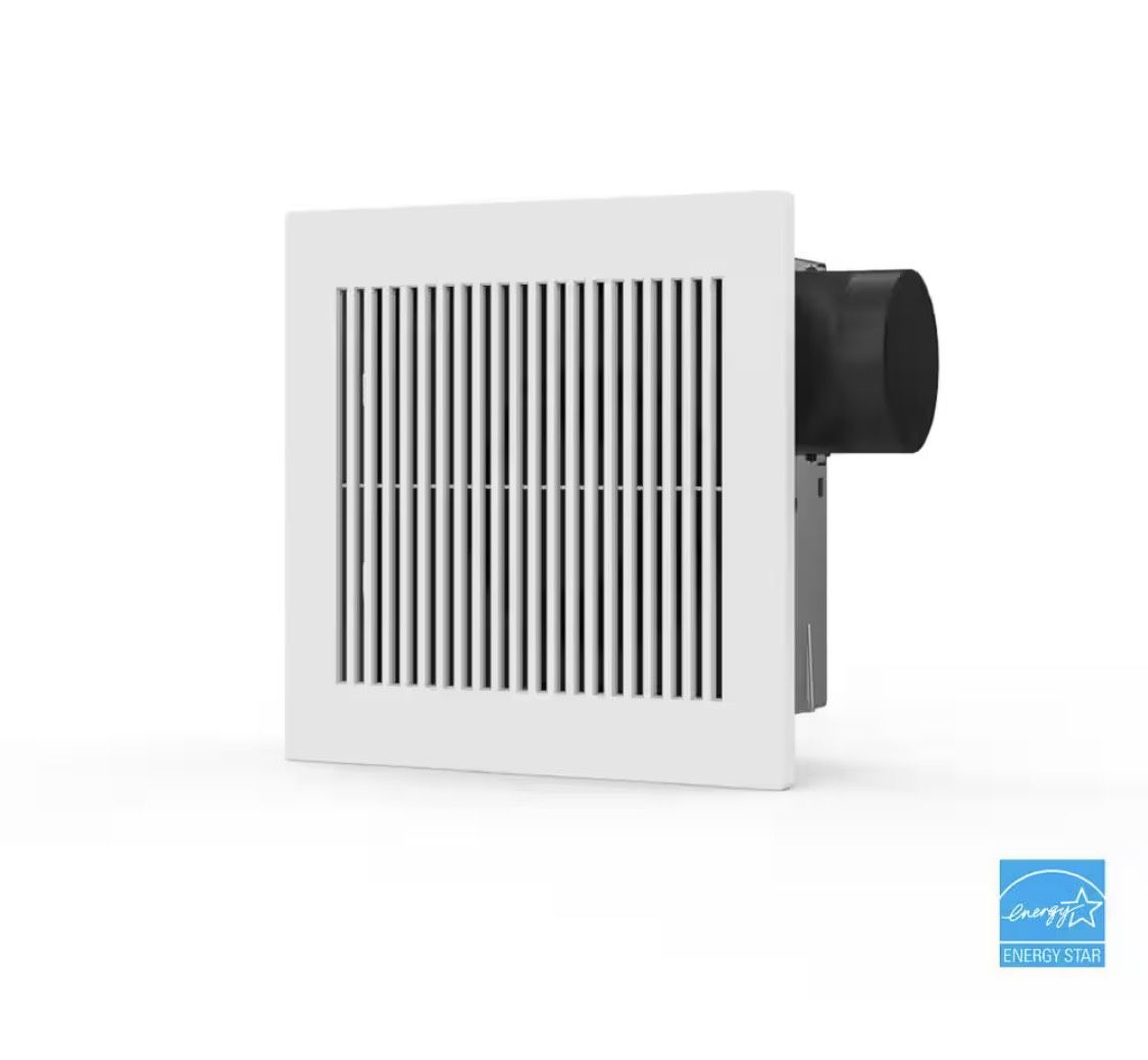 ReVent 50 CFM Quick Install Professional Ceiling and Wall Mount Easy Roomside Bathroom/Bath Exhaust Fan, ENERGY STAR