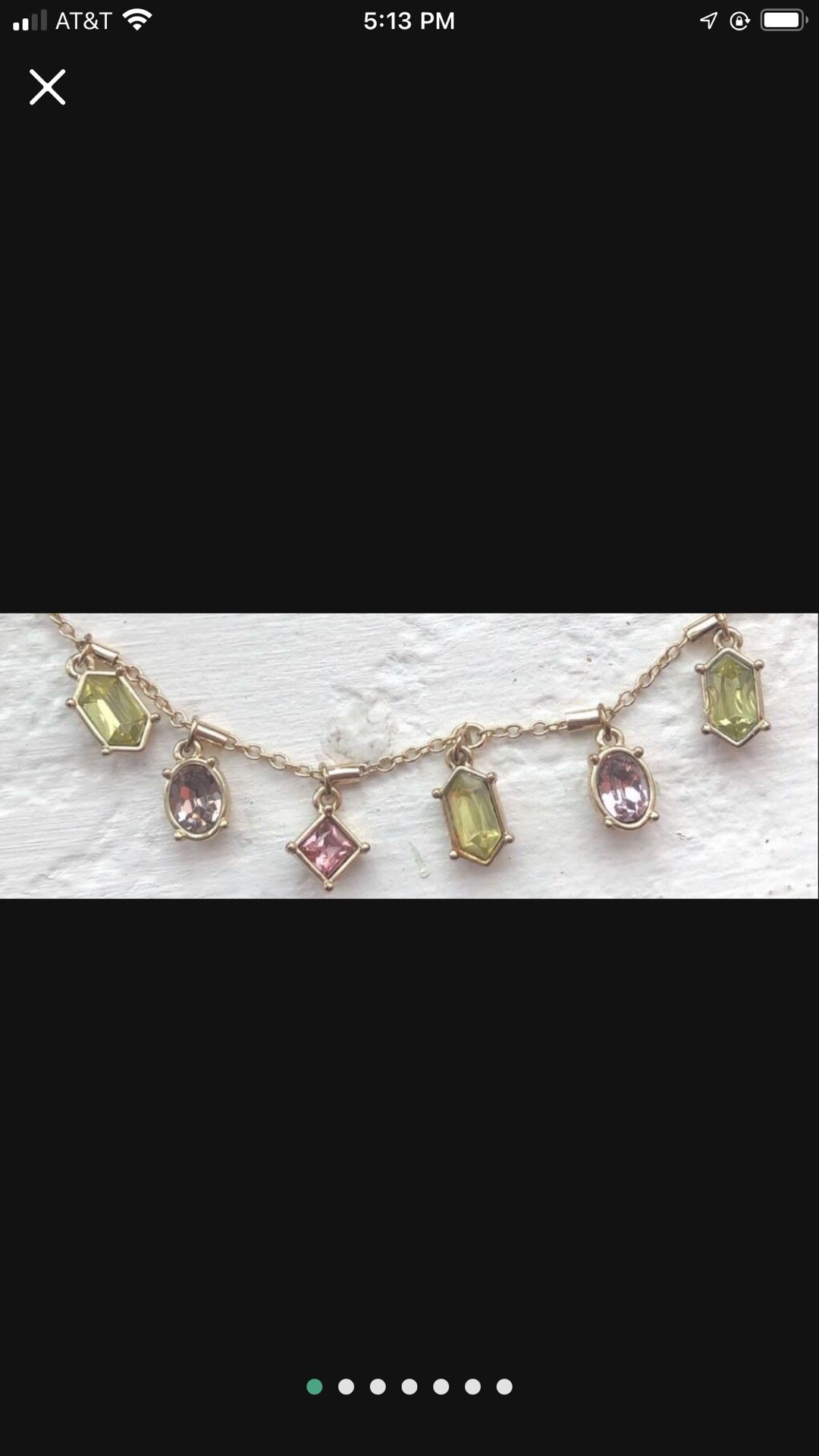 Vintage Necklace Signed GV9 Gold Tone Multi Colored Crystals 2 Strand Shortest Strand 16 Inches Long A0556