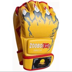 Boxing Gloves Sparring Fight Glove Mitts MMA Muay Thai Training & Fight Black / Red / Yellow