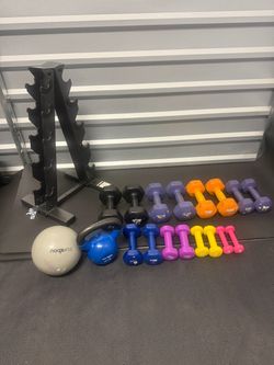 Dumbbells Kettle bell and weight ball