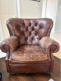 Restoration Hardware Churchill Leather chair